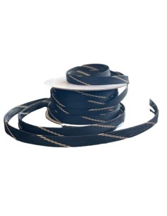 Guaina Espandibile in Poliestere Nero/Marrone Misura 19 / 38mm MAX - AL METRO