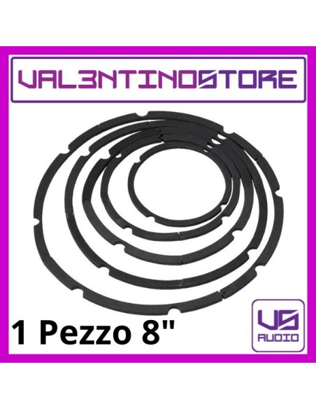 1 GUARNIZIONE BORDO FOAM PER ALTOPARLANTI DIAMETRO 200mm COMPOSTA DA 4 PEZZI