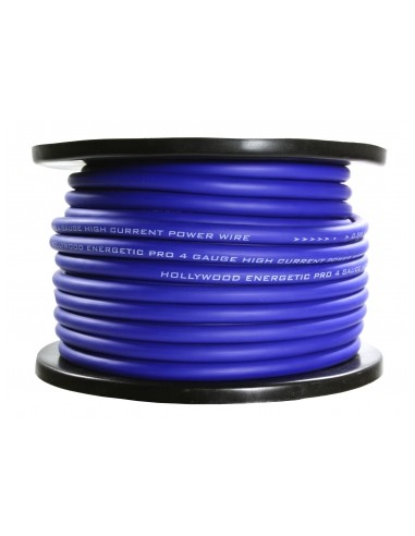 1 Mt Cavo 4 Awg 21mm OFC 100% rame Hollywood Super morbido colore Blu