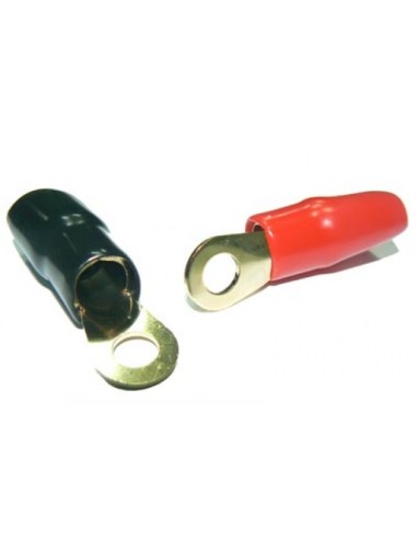 1 Pezzo Terminale ad Occhiello Rifinita Nickel per cavo 8/10 mm 8 Awg