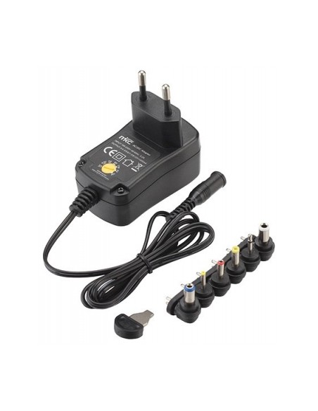 ALIMENTATORE SWITCHING UNIVERSALE 3/12VDC 600MAH 220-240VCA 50/60HZ CON N. 6 PLUG MKC POWER MKC-3N06GS