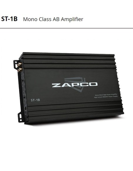 AMPLIFICATORE ZAPCO 1 CANALE -MONO SERIE ST-B 600W CLASSE A/B