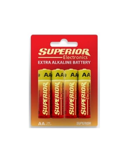 Batteria alcalina Alkaline AAA 1.5 V 4 pezzi  Blister Superior