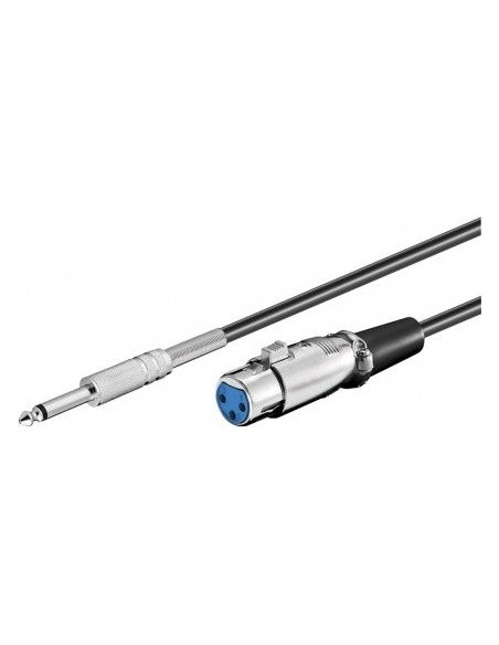Cavo  microfono blu Presa XLR (3 pin) - Spina 6,35 mm (2-pin, mono) 6 metri