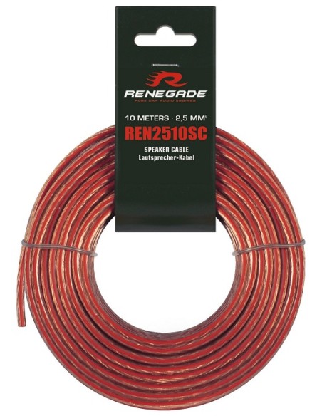 Cavo 2x2,5mm2 Trasparente Bobina da 10 Mtetri Renegade Mod. REN2510SC
