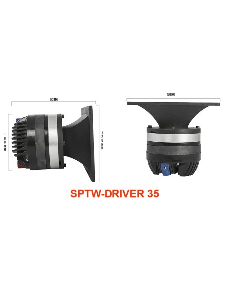 COPPIA DI DRIVER + TROMBA SP AUDIO SP-DRIVER35 300W 112 db