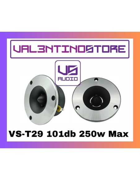 COPPIA TWEETER IN TITANIO 250W COLORE NERO/CROMO