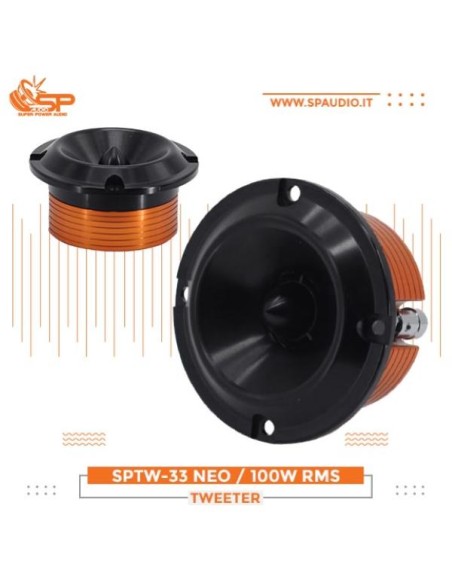 Coppia SP Audio Tweeter Neodimio Compact 200w Max 74mm 108db  Spl car audio
