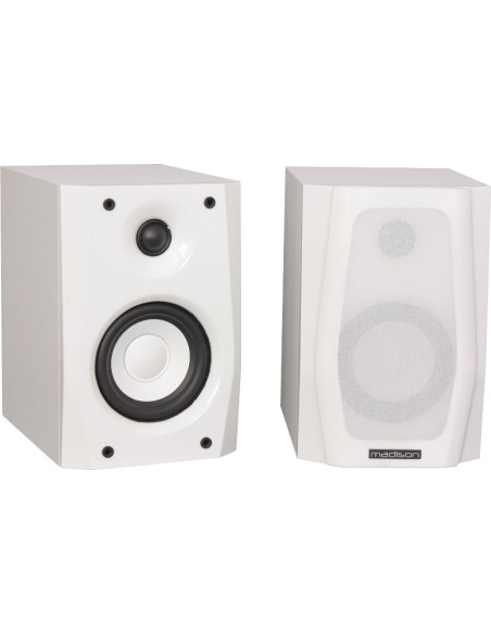 Diffusori coppia passiv in legno colore Bianco 2 vie 60W woofer 100mm 4 ohm