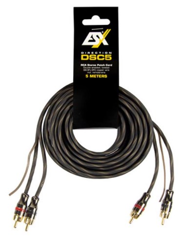 ESX Cavo RCA serie DIRECTION Lunghezza 5 m Doppia Schermatura OFC