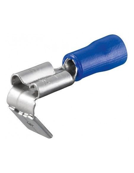 Faston spina - presa, blu - 6.3 mm x 0.8 mm 15 Cavo Max 1,5mm