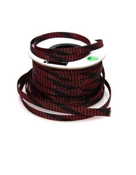 Guaina Espandibile in Poliestere Nera e Rame Misura 14 / 38,2mm MAX - AL METRO