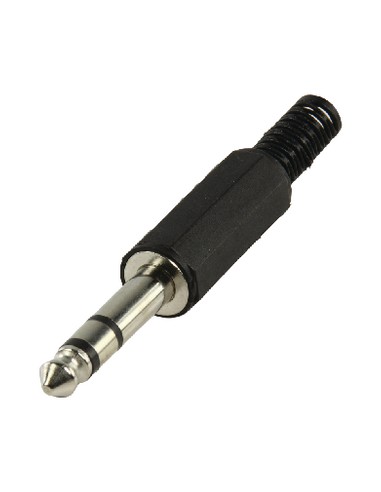 JACK STEREO DA 6,3MM PLASTICA NERO