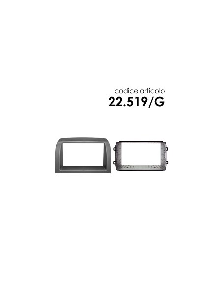 KIT DI FISSAGGIO 2 DIN LANCIA YPSILON GRIGIO SCURO I SERIE