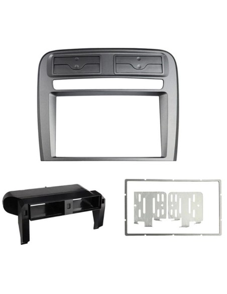 Mascherina 2 din Doppio Din per Fiat Grande Punto Antracite X Autoradio CINESI