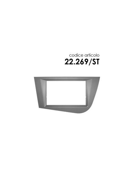 MASCHERINA RADIO SEAT LEON '05 DOPPIO DIN SILVER