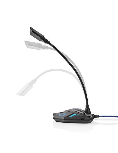 Microfono a Filo con presa USB  Gaming colore Nero/Grigio