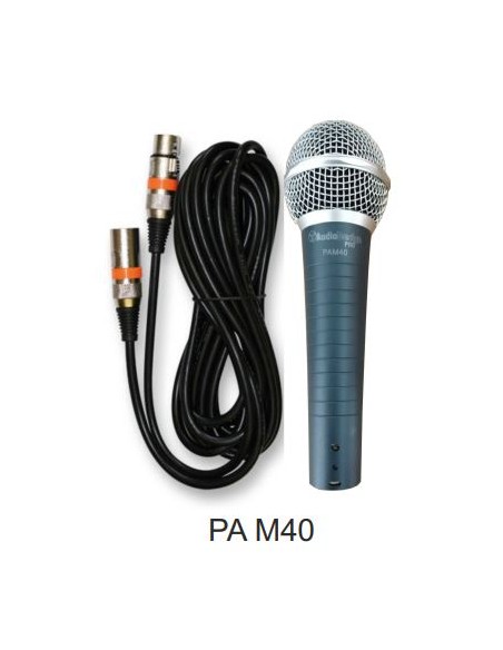 Microfono dinamico professinale con connessione bilanciata -  cavo xlr/xlr 5 metri