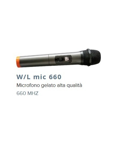Microfono Palmare Wireless Opzionale / Ricambio per diffusori M1-2-3 E Dj 660Mhz