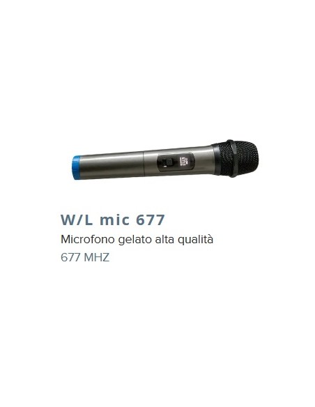 Microfono Palmare Wireless Opzionale / Ricambio per diffusori M1-2-3 E Dj 677Mhz