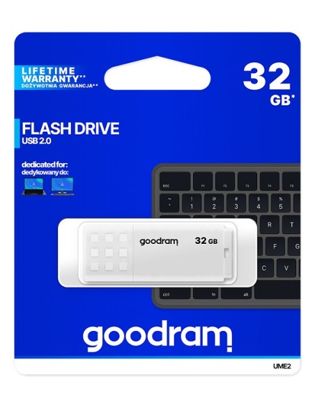 Pendrive GoodRAM 32GB UME2 white USB 2.0 - retail blister