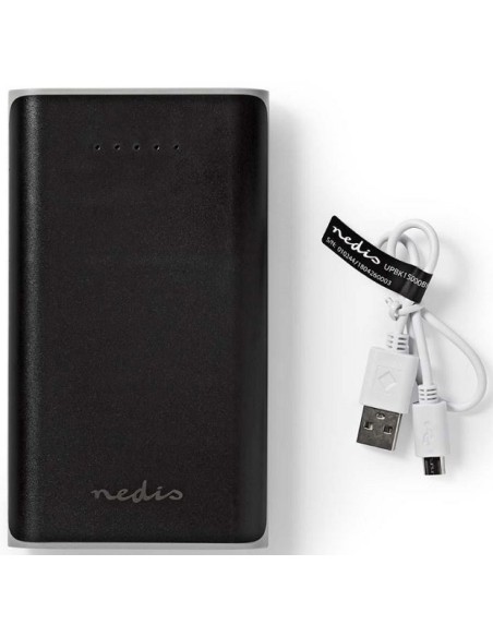 Power Bank | 15000 mAh | 2 uscite USB-A 3.1 A | Ingresso Micro USB | Nero