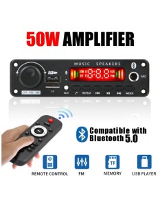 Player Amplificato da Pannello 50w x2 + Ingresso Microfono - Bt Usb Fm