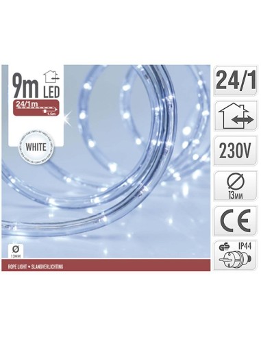 Luci Natalizie tubo luminoso colore bianco caldo 9 metri