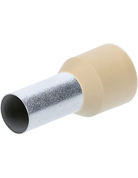 Puntalino per cavo Max 4mm2 Isolato colore Grigio 10 Pezzi