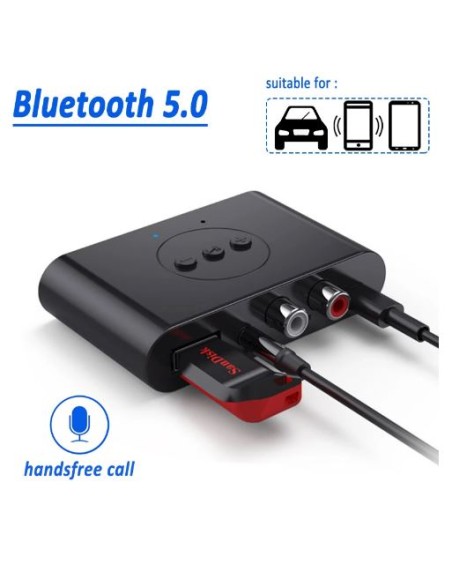 Ricevitore Bluetooth 5,0 e player Usb con uscita 3,5mm e RCA alimentazione USB C
