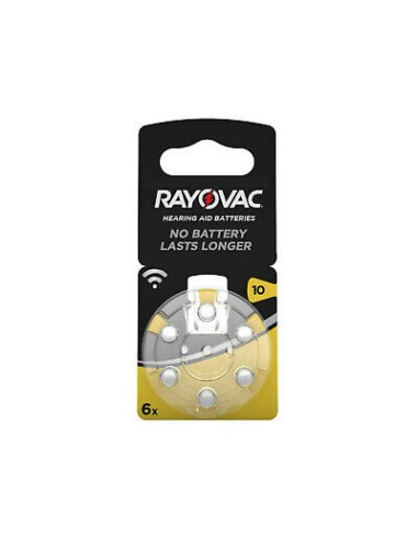 Set 6 Batterie per Apparecchi Acustici Rayovac modello 10 Acustica
