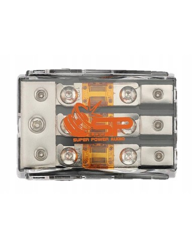 Sp Audio Portafusibile AFC / Mini ANL ingresso cavo 50 mm 3 uscite 8mm sdoppiatore