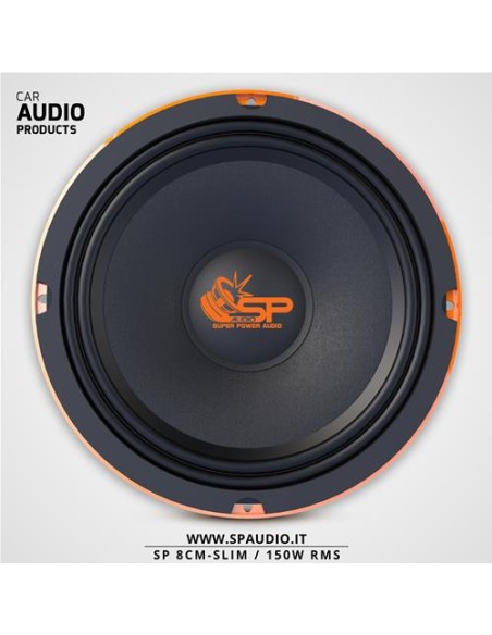 SP8CM-SLIM COPPIA DI MID-WOOFER SPL DA GARA SLIM/COMPATTE 300W