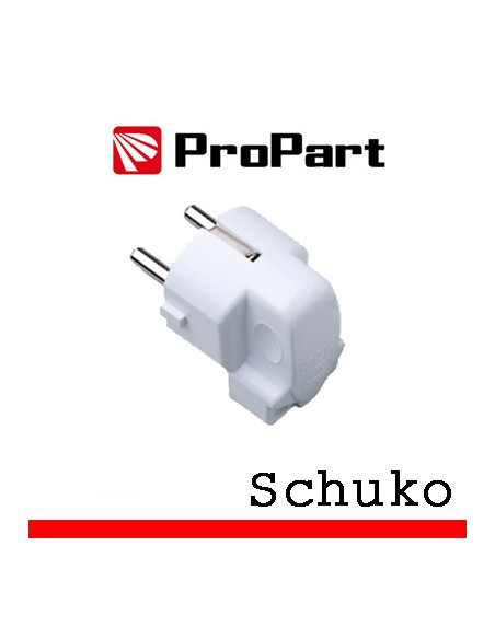 Spina schuko 90° colore Bianco