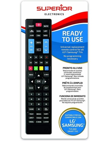 Telecomando Smart TV compatibile  LG/SAMSUNG Superior pronto all'uso