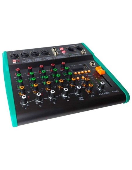 ZZIPP ZZMXBTR6 Mixer Audio Passivo con Bluetooth MP3 e Effetti 6 Canali